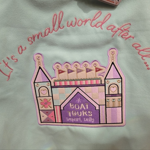 New Stoney Clover Lane Small World Varsity Jacket Coat Disney Embroidery Patch - Picture 9 of 10